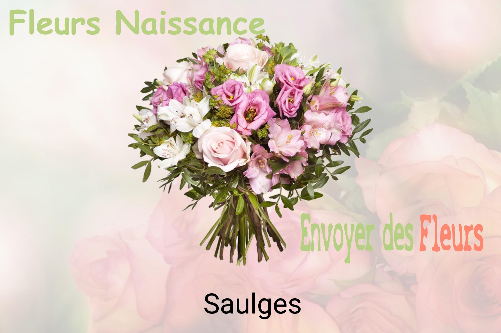 Bouquet de fleurs de naissance livré à Saulges