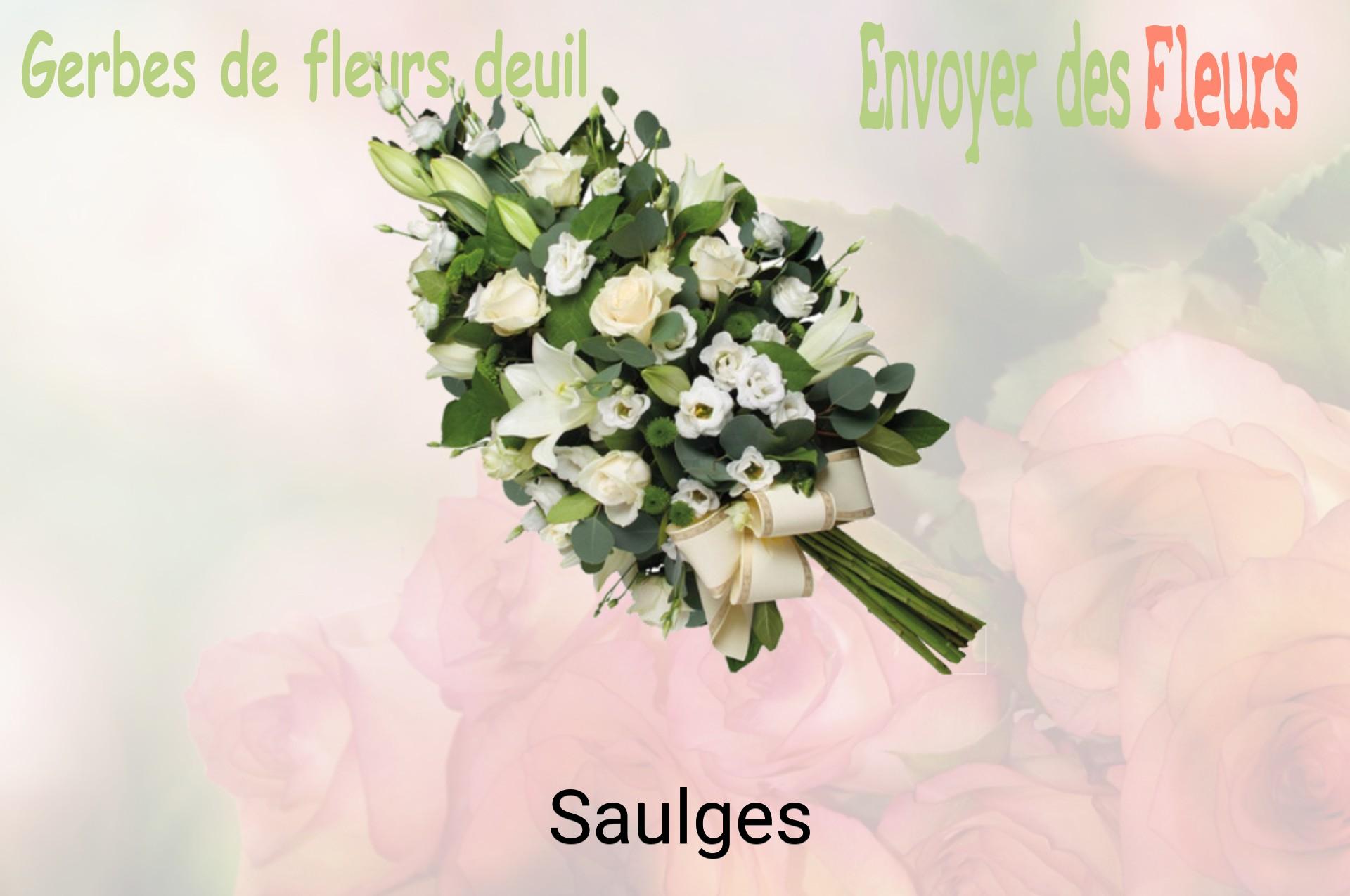 Gerbe de fleurs de deuil livrée à Saulges